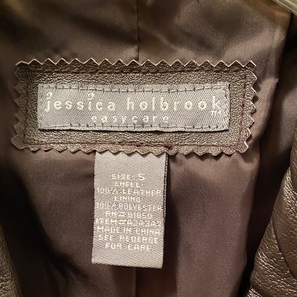 Classic Dark Brown Leather Jacket for Women - Picture 7 of 7